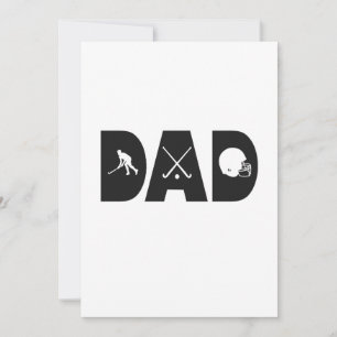 Hockey Dad Father's Day ice Hockey Player Gift  Invitation