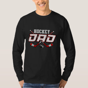 Hockey Dad For Men Papa Father's Day Vintage T-Shirt