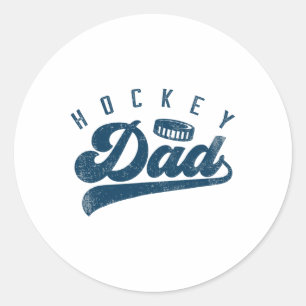 Hockey Dad Gifts Daddy Father's Day Classic Round Sticker