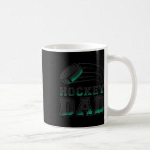 Hockey Dad Ice Hockey Puck Funny Fathers Day Graph Coffee Mug