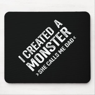 Hockey Dad Ice Hockey Puck Funny Fathers Day Graph Mouse Pad
