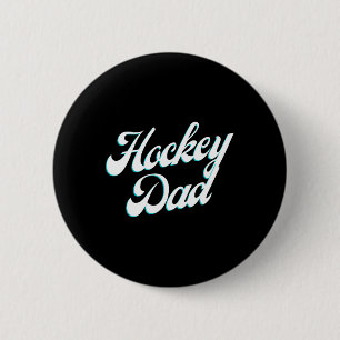 Hockey Dad Icy Script For Proud Rink-side Fathers 6 Cm Round Badge