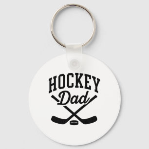 Hockey Dad Proud Team Supporter Key Ring