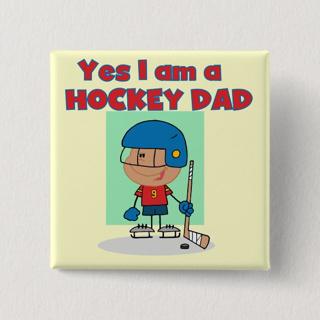Hockey Dad T-shirts and Gifts 15 Cm Square Badge (Front)