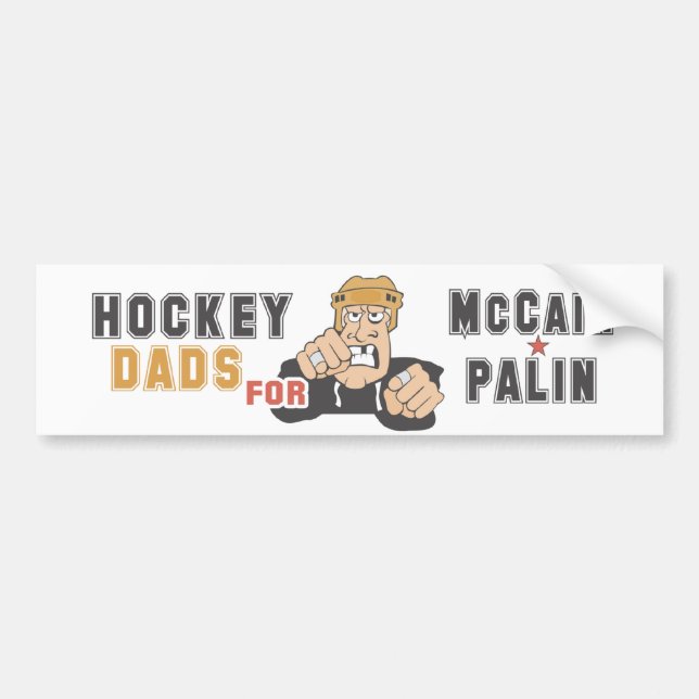 Hockey Dads for McCain Palin Bumper STicker (Front)