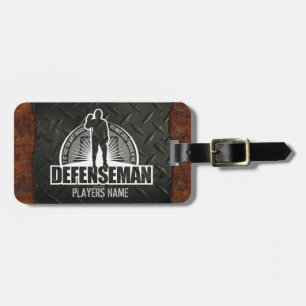 Hockey Defenseman Luggage Tag