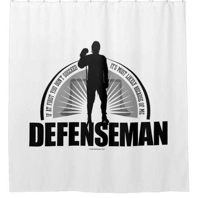 Hockey Defenseman Shower Curtain (Front)