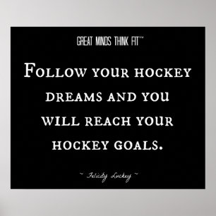 Hockey Dreams in Black and White 006 Poster