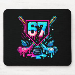 Hockey Drip 6 7 Number 67 Six Seven Meme Men Boys  Mouse Pad