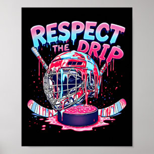 Hockey Drip For Boys Ice Cream Drip Youth Kids Fun Poster