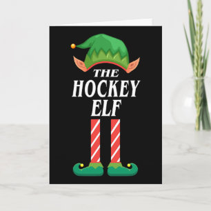 Hockey Elf Christmas Pajamas For Family Matching S Card