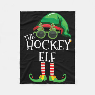 Hockey Elf Matching Christmas Group Party Pjs Fami Fleece Blanket