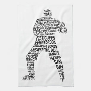 Hockey Enforcer Kitchen Towel