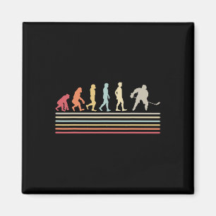Hockey Evolution - Sport Lovers Hockey Player Retr Magnet
