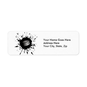 Hockey Explosion Return Address Label