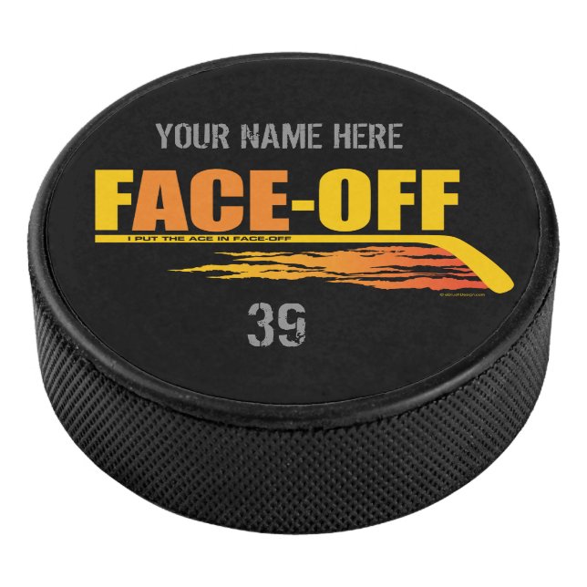 Hockey Face-Off Ace (Personalised) Puck (3/4)