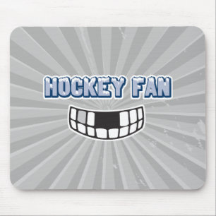 hockey fan missing teeth funny sports design mouse pad