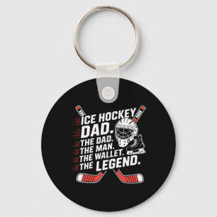 Hockey Father, Ice Hockey Dad The Man The Wallet Key Ring