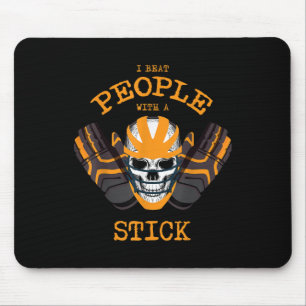 Hockey Field Funny Sports Pun I Beat People With A Mouse Pad