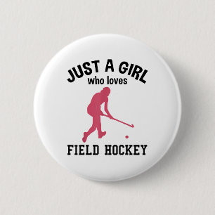 Hockey Field Hockey Player Field Hockey Stick Cool 6 Cm Round Badge