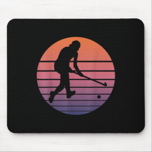 Hockey Field Hockey Player With Field Hockey Stick Mouse Pad