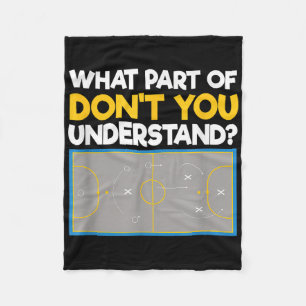 Hockey Field What Part Of Don’t You Understand Hoc Fleece Blanket