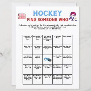 Hockey Find Someone Who Game