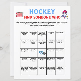 Hockey Find Someone Who Game