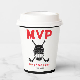 Hockey First Year Down Favor Bag – 1st Birthday Paper Cups