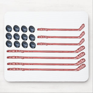 hockey flag mouse pad