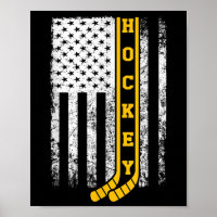 Hockey Flag Patriotic Field Hockey Player Coach Wo