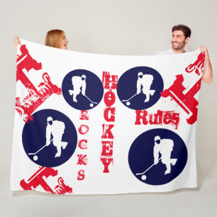 Hockey fleece blanket
