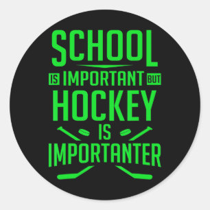 Hockey  For Boys 8-12 Ice Hockey Player  Classic Round Sticker