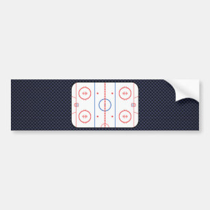 Hockey Game Companion Carbon Fibre Style Bumper Sticker