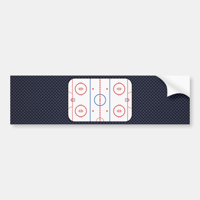 Hockey Game Companion Carbon Fibre Style Bumper Sticker (Front)