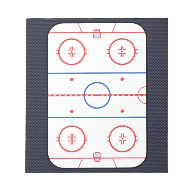 Hockey Game Companion Carbon Fibre Style Notepad (Front)