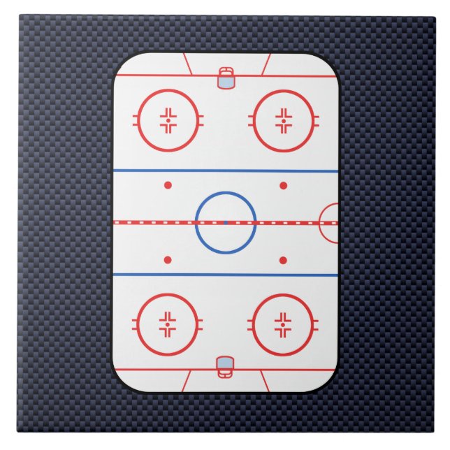 Hockey Game Companion Carbon Fibre Style Tile (Front)