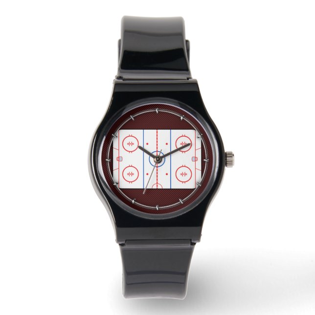 Hockey Game Companion Rink Diagram Watch (Front)