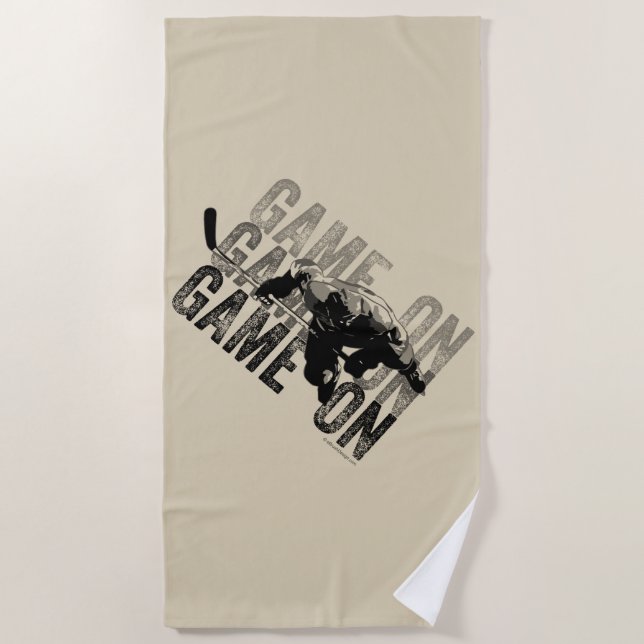 (Hockey) Game On Beach Towel (Front)