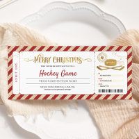 Hockey Game Surprise Christmas Gift Ticket