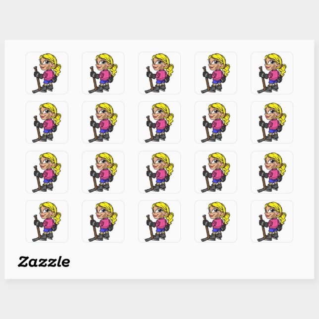 Hockey Girl 2 Sticker (Sheet)
