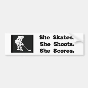 Hockey Girl Bumper Sticker