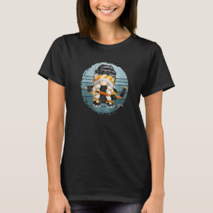 Hockey Girl For Women Winter Sports Vintage Ice Ho T-Shirt