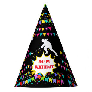 Hockey Girl Player Birthday Party Hat