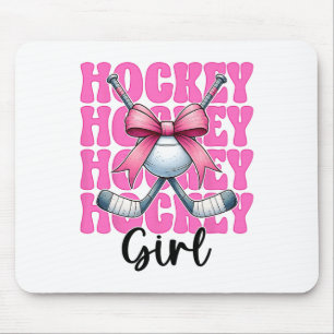 Hockey Girl Street Hockey Girl Coquette Bow _2 Mouse Pad