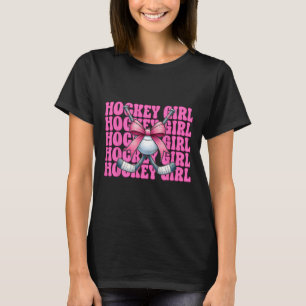 Hockey Girl Street Hockey Girl Coquette Bow _4 T-Shirt