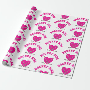 Hockey Girl Wrapping Paper