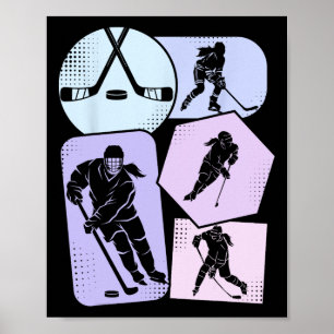 Hockey Girls Ice Hockey Kids Youth Poster