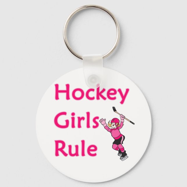 Hockey Girls Rule Key Ring (Front)