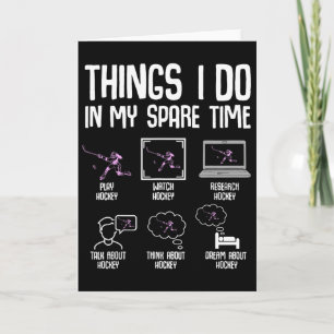 Hockey Girls Things I Do In My Spare Time Ice Hock Card
